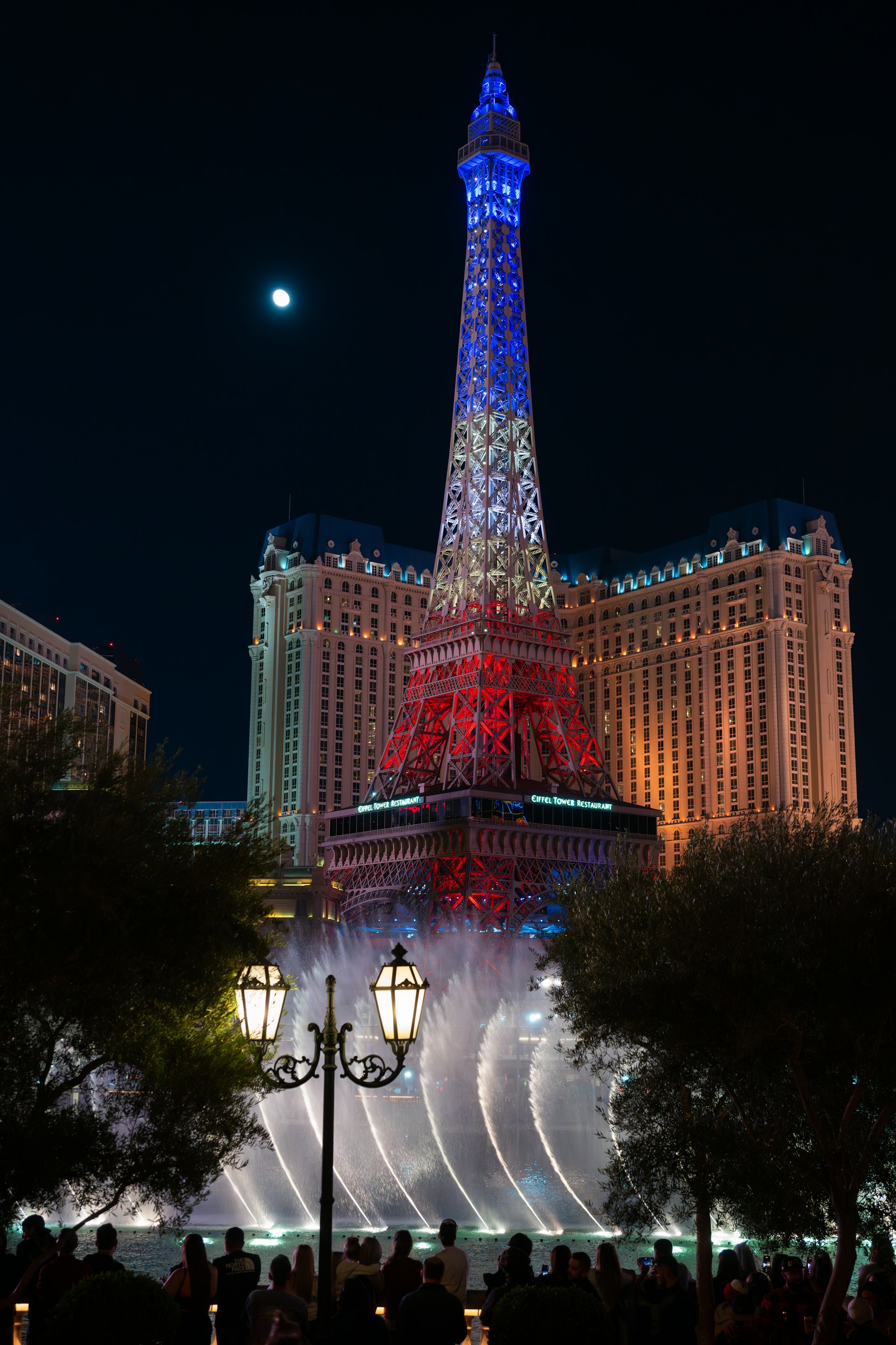Paris Las Vegas Eiffel Tower at Night